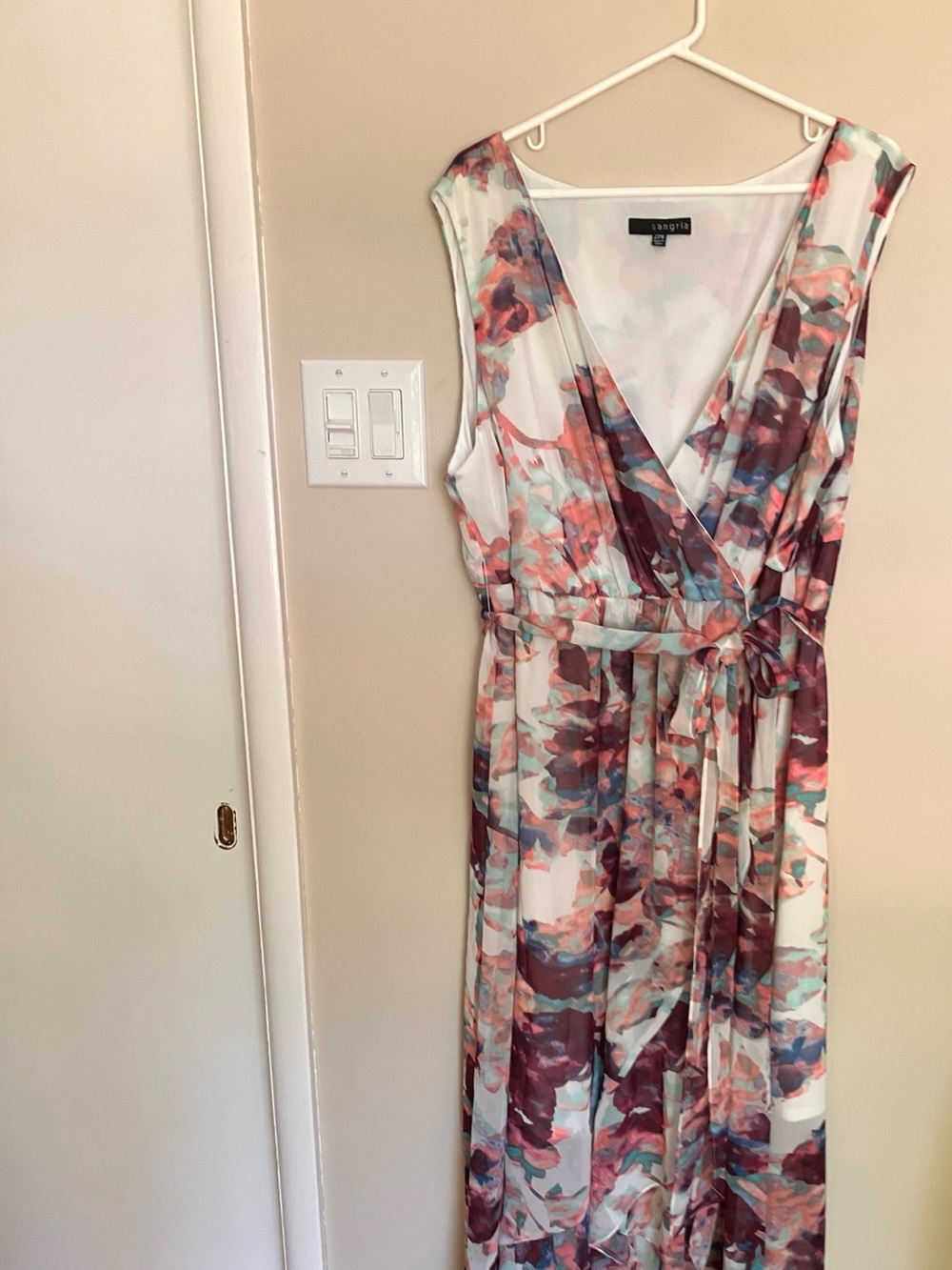 Signature by Sangria White Asymmetrical Dress flowy feminine wedding guest
